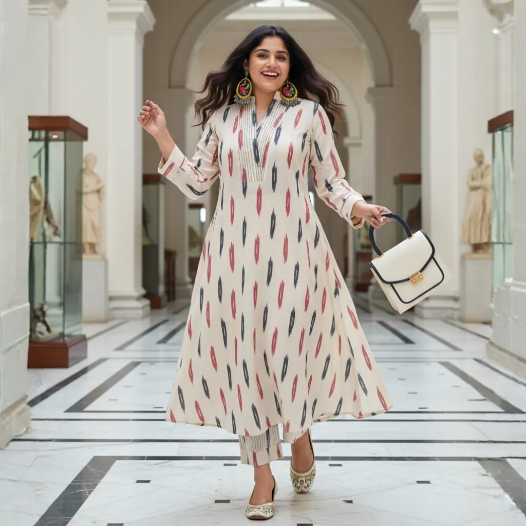 NAVRATRI COUTURE MARBLE PRINT WITH ABHLA AND EMBROIDERY WORK