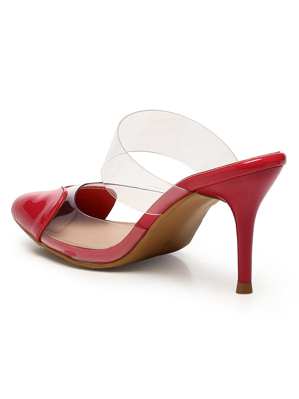 GNIST Love heart Transparent Red Heels1