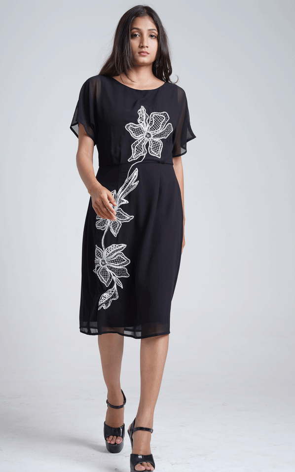 Casual Short Floral Dresses Hope Ivy The Frances Floral Embroidered Dress, Green Casual Short Floral Dresses Hope Ivy The Frances Floral Embroidered Dress, Green