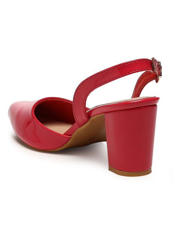 GNIST Classic Pumps Red Block Heels